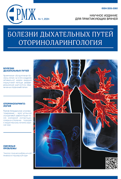 Болезни дыхательных путей. Оториноларингология № 1 - 2024 год | РМЖ - Русский медицинский журнал